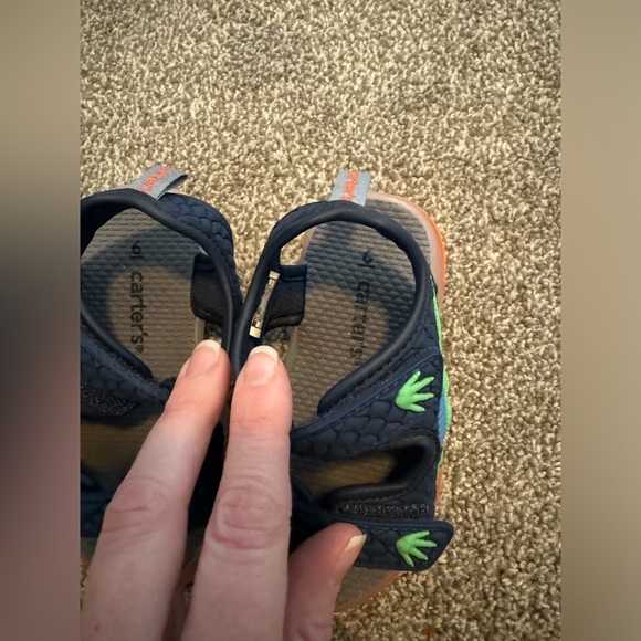 Carter's Kasai Toddler Boys Light Up Sandals Blue Dinosaur size 6 summer shoes - Picture 5 of 11
